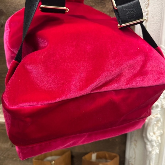 Betsey Johnson Pink Velvet Patch Backpack main image 6